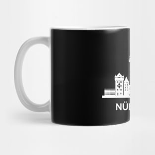Nürnberg Skyline, white Mug
